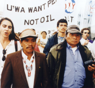 U'Wa march against Occidental Petroleum PHOTO Rainforest Action Network