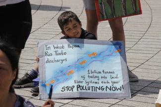 Protesting Rio Tinto, central London 5th June 2021 PHOTO Steve Eason